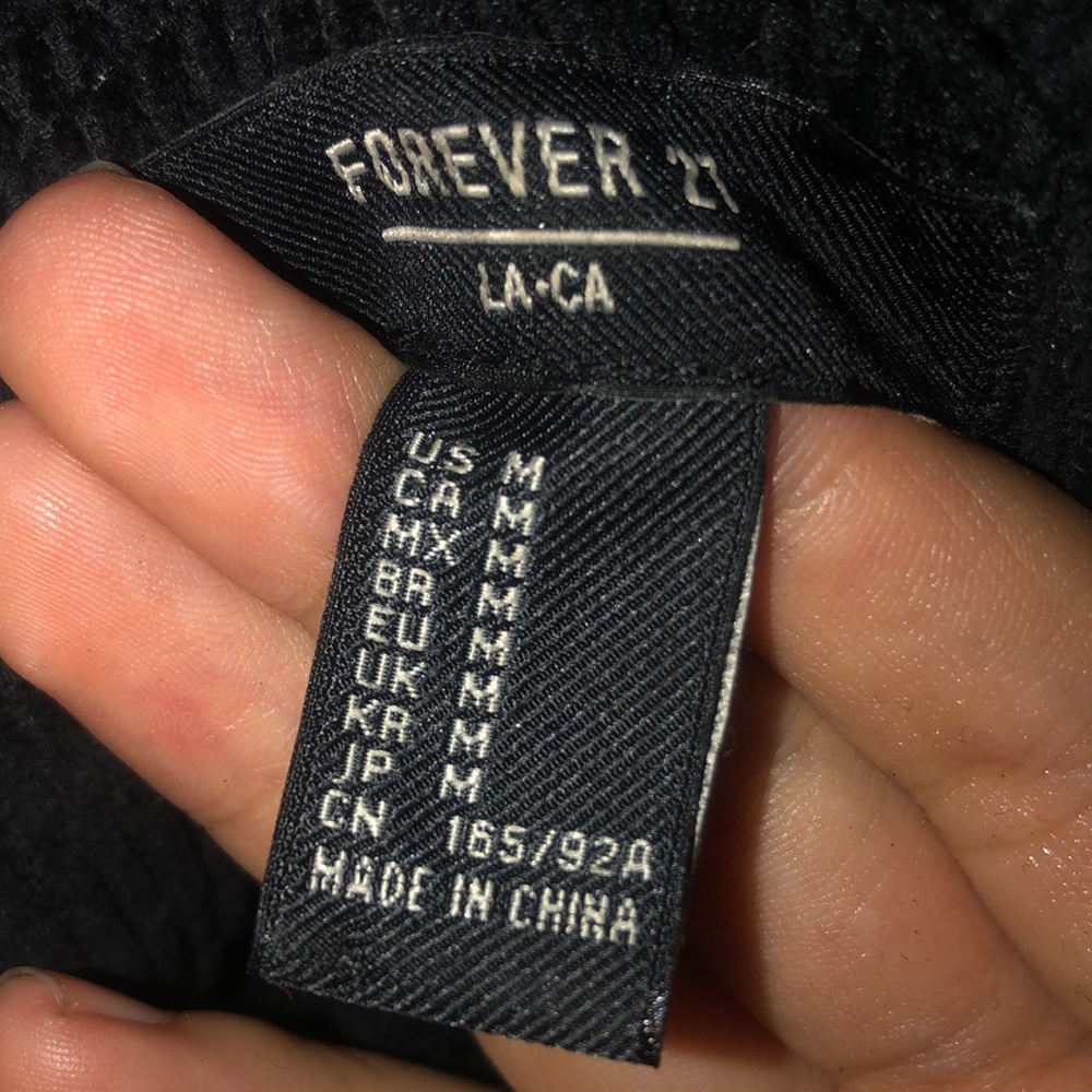 Black corduroy overall dress from forever 21